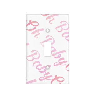 Oh Baby Personalized Pink Girly Girl Light Switch Cover