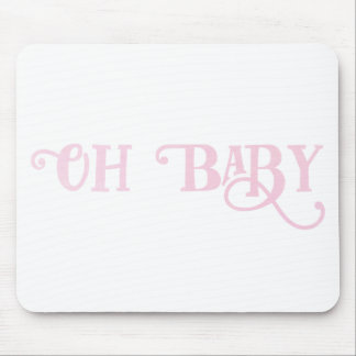 Oh Baby Personalized Pink Girly Girl Mouse Pad