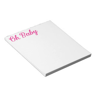 Oh Baby Personalized Pink Girly Girl Notepad