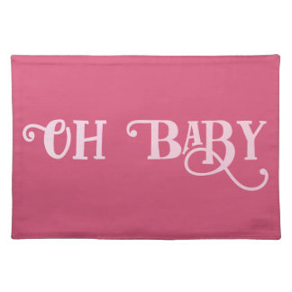 Oh Baby Personalized Pink Girly Girl Placemat