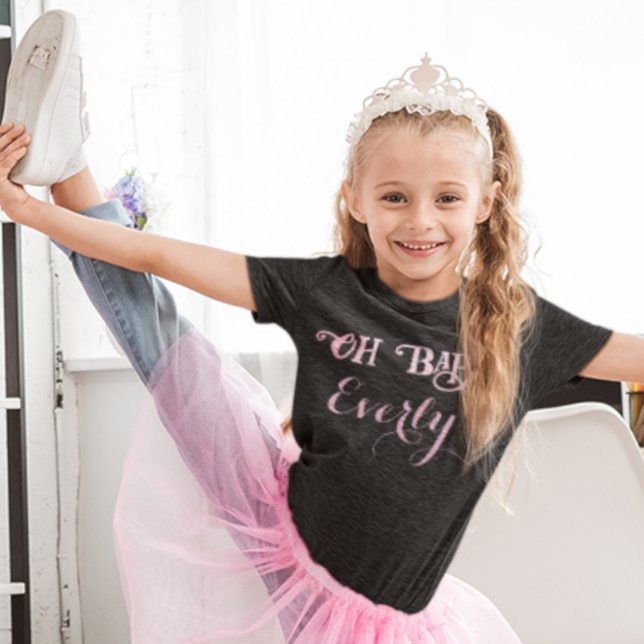 Oh Baby Personalized Pink Girly Girl T-Shirt (Creator Uploaded)