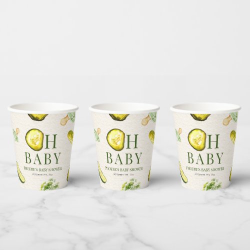 Oh Baby Pickles + Pacifiers Baby Shower Paper Cups