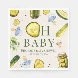 Oh Baby Pickles + Pacifiers Boy Baby Shower Napkins