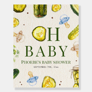 Oh Baby Pickles Pacifiers Boy Baby Shower Welcome Foam Board