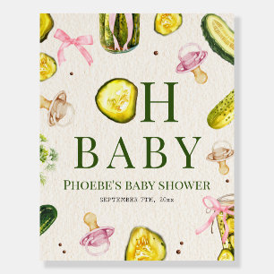 Oh Baby Pickles & Pacifiers Girl Baby Shower Foam Board