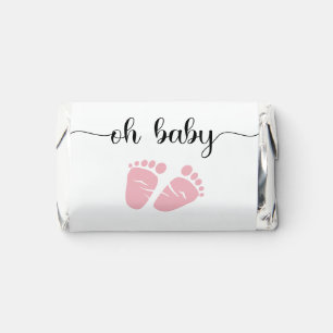 Oh Baby Pink Feet Baby Girl Shower Hershey's Miniatures