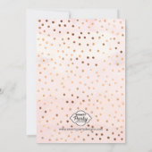 OH BABY! Pink Watercolor & Gold Foil Baby Shower Invitation (Back)