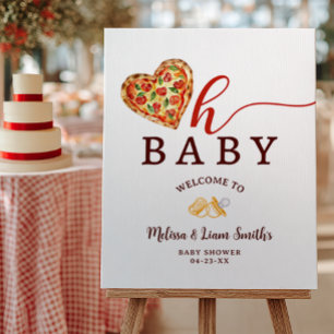 Oh Baby Pizza and Pacifiers Baby Shower Welcome Si Foam Board
