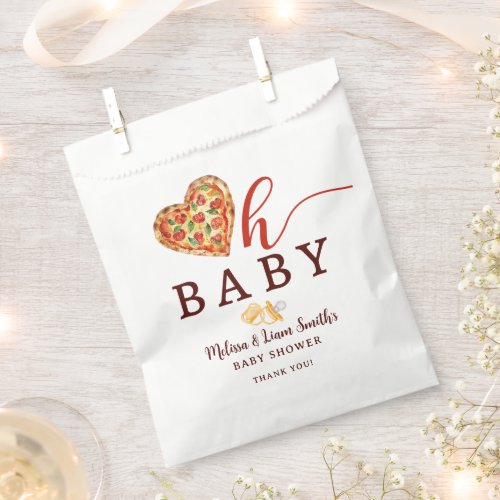 Oh Baby Pizza and Pacifiers Pizza Baby Shower Favor Bag