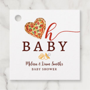Oh Baby Pizza Baby Shower Favor Tags – Food Theme 