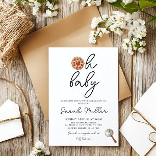 Oh Baby Pizza Baby Shower Invitation