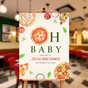 Oh Baby Pizza + Pacifiers Baby Shower Foam Board