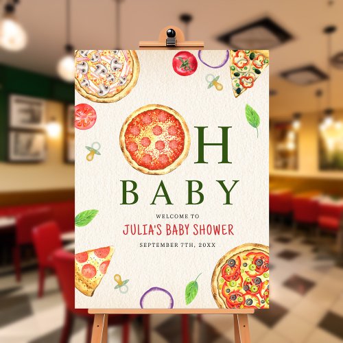 Oh Baby Pizza  Pacifiers Baby Shower Foam Board