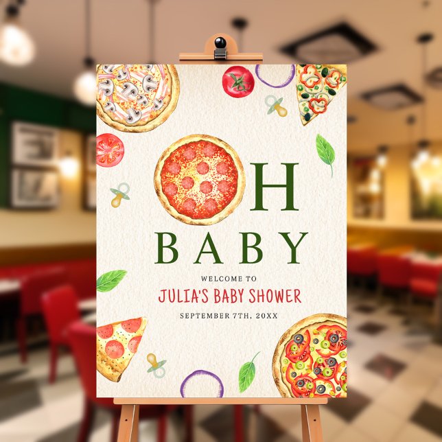 Oh Baby Pizza + Pacifiers Baby Shower Foam Board (Creator Uploaded)