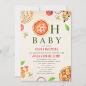 Oh Baby Pizza + Pacifiers Baby Shower Invitation (Front)