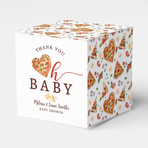 Oh Baby Pizza  Pacifiers Pizza Baby Shower Favor Boxes