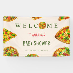 Oh Baby Pizza Tomatoes Olivia Green Baby Shower Banner