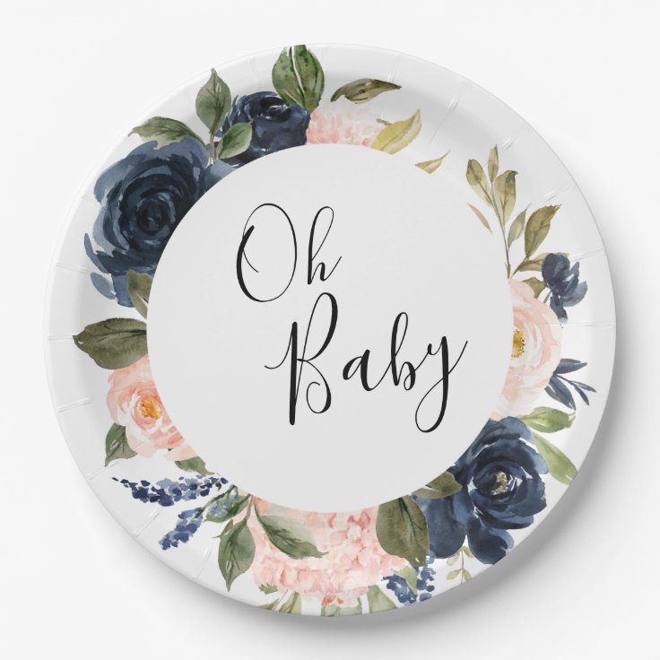 Oh Baby Plates Gender Reveal Plates Zazzle
