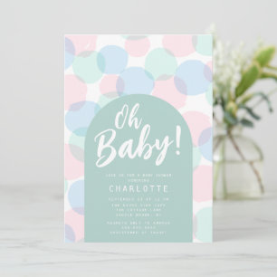 Oh Baby Polka Dots Baby Shower Invitation