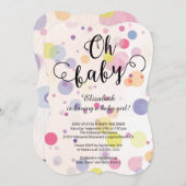 Oh Baby! Polka Dots Neutral Baby Shower Invitation (Front/Back)