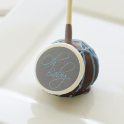 Oh Baby Posh Baby Shower for Boy Cake Pops | Zazzle