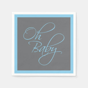 Oh Baby Posh Baby Shower for Boy Paper Napkins