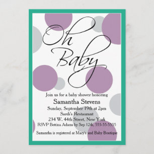 Oh Baby Posh Gender Neutral Baby Shower Invitation