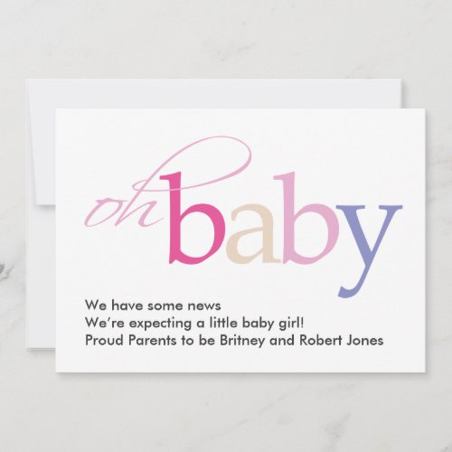 Oh Baby! Pregnancy Announcement