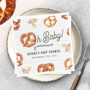 Oh Baby Pretzels & Pacifiers Baby Shower Welcome Napkins
