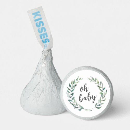 Oh Baby Rustic Greenery Gender Neutral Baby Shower Hersheys Kisses