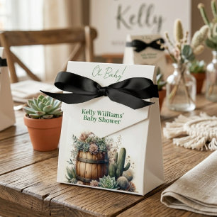 Oh Baby! Rustic Succulents & Cacti Baby Shower Favor Boxes