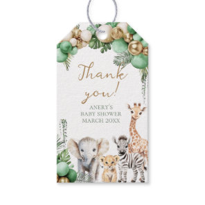 Oh Baby Safari Animal Jungle Green Baby Shower Gift Tags