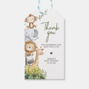 Oh Baby Safari Animals Baby Shower Favor Tags
