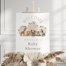 Oh Baby Safari Animals Boho Baby Shower welcome Foam Board