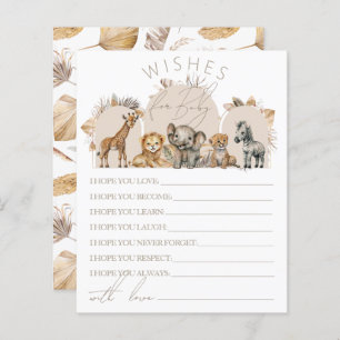Oh Baby Safari Animals Boho Baby Shower wishes