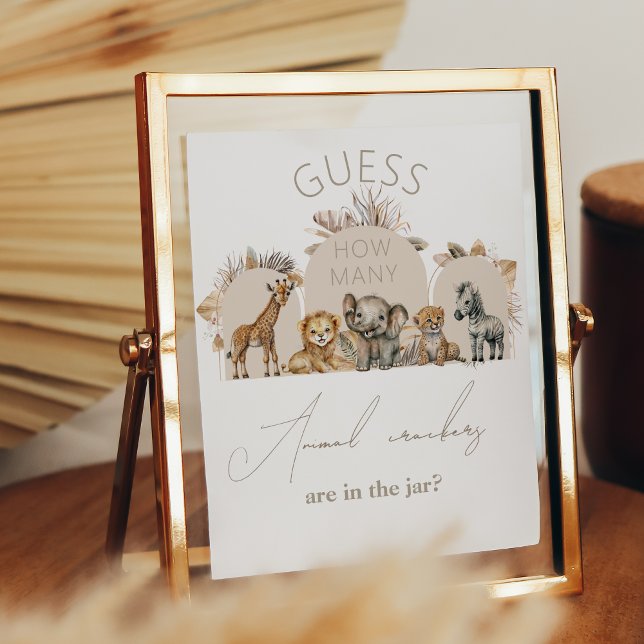 Oh Baby Safari Boho Shower Animal crackers game Poster (Creator Uploaded)