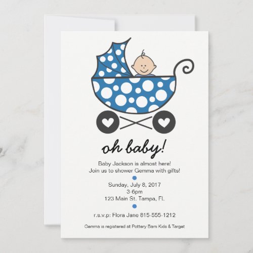 oh baby shower invitation