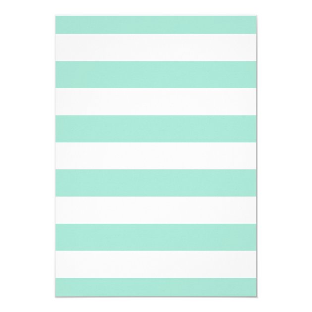 Oh Baby Shower Pink Floral Mint Green Stripes Invitation