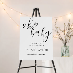 Oh Baby Shower Welcome Sign