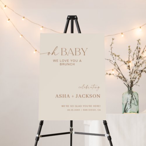 Oh Baby Shower Welcome Sign  Gender Neutral Baby