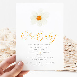 Oh Baby Simple Daisy Gender Neutral Baby Shower