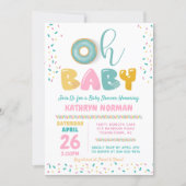 Oh Baby Sprinkle Donut Baby Shower Invitation (Front)