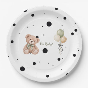 Oh Baby! Teddy Bear Baby Shower Paper Plates