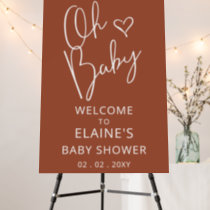Oh Baby Terracotta Gender Neutral Baby Shower Foam Board
