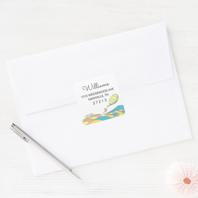 Oh, Baby, the Places You'll Go! Address Square Sti Sticker (Envelope)