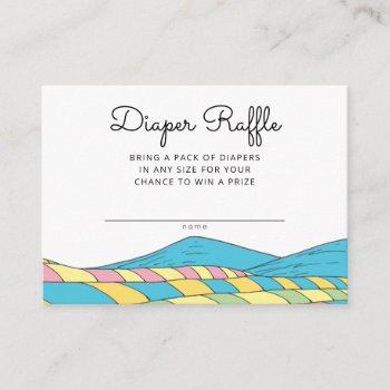 Oh  Baby  The Places You'll Go Baby Diaper Raffle Enclosure Card by DrSeussShop at Zazzle