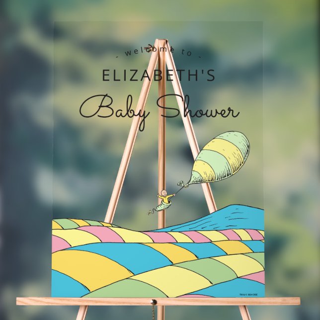 Oh, Baby, the Places You'll Go Baby Shower Acrylic Sign (Neutral)