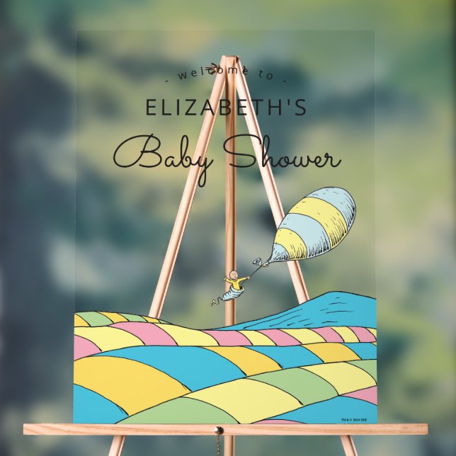 Oh, Baby, the Places You'll Go Baby Shower Acrylic Sign (Neutral)
