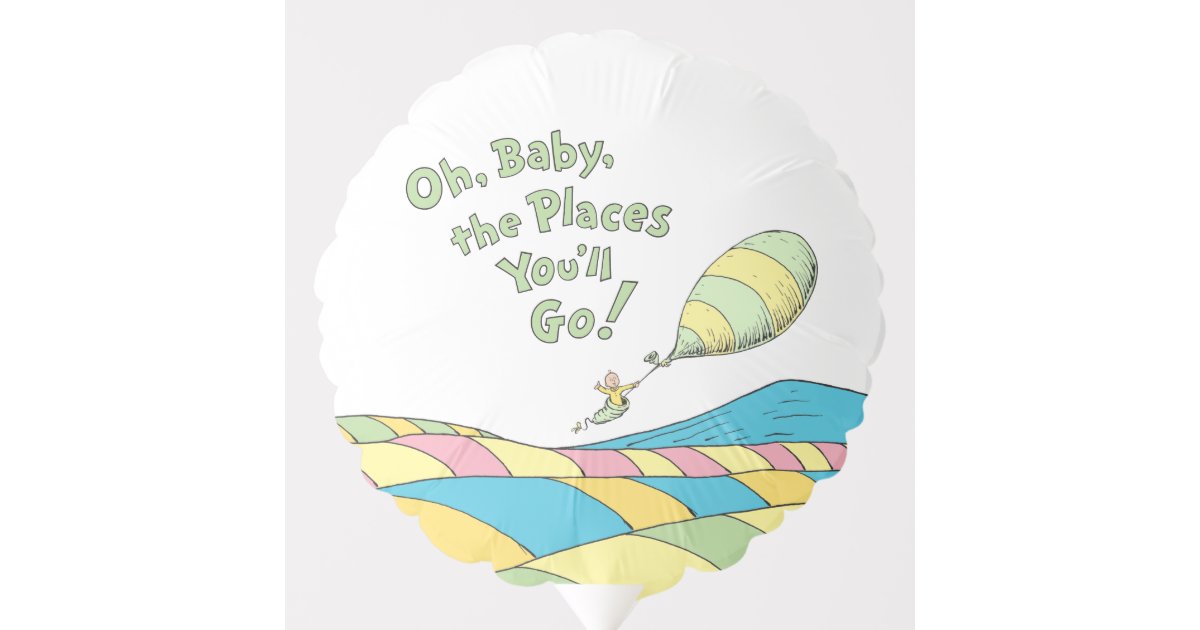 Oh baby the places you ll go baby shower balloon zazzle