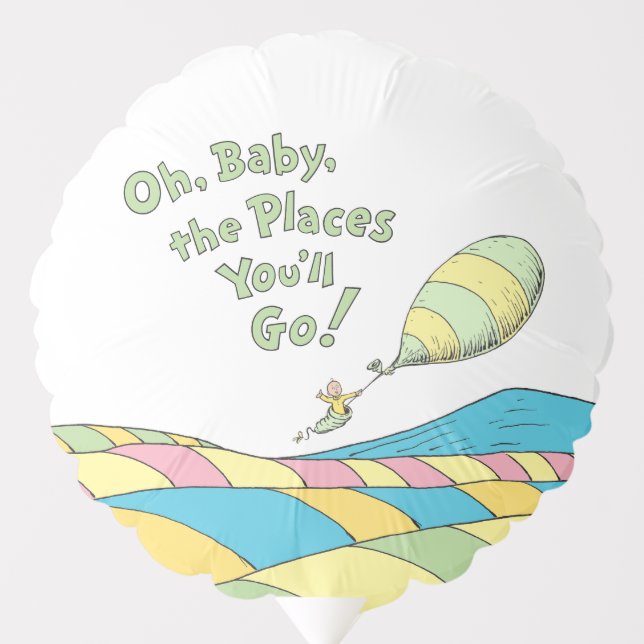 Oh, Baby, the Places You'll Go Baby Shower Balloon (Front)